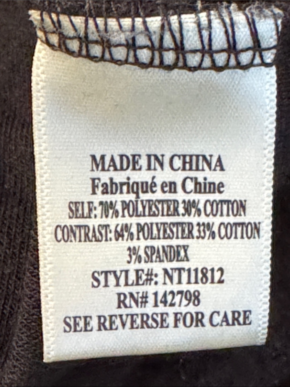 Black Fleece Crewneck Pocket Sweatshirt - Picture 3 of 7